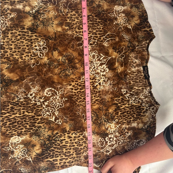 Brittany Black Brown Leopard Print Top - Picture 4 of 4